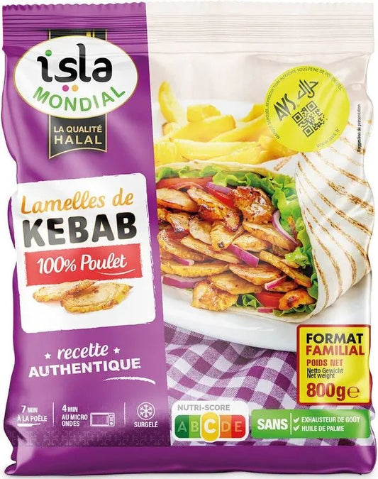 Lamelles de kebab poulet – Isla Mondial – 800 g