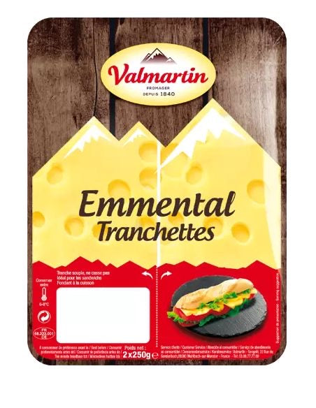 EMMENTAL EN TRANCHES 2X 250G